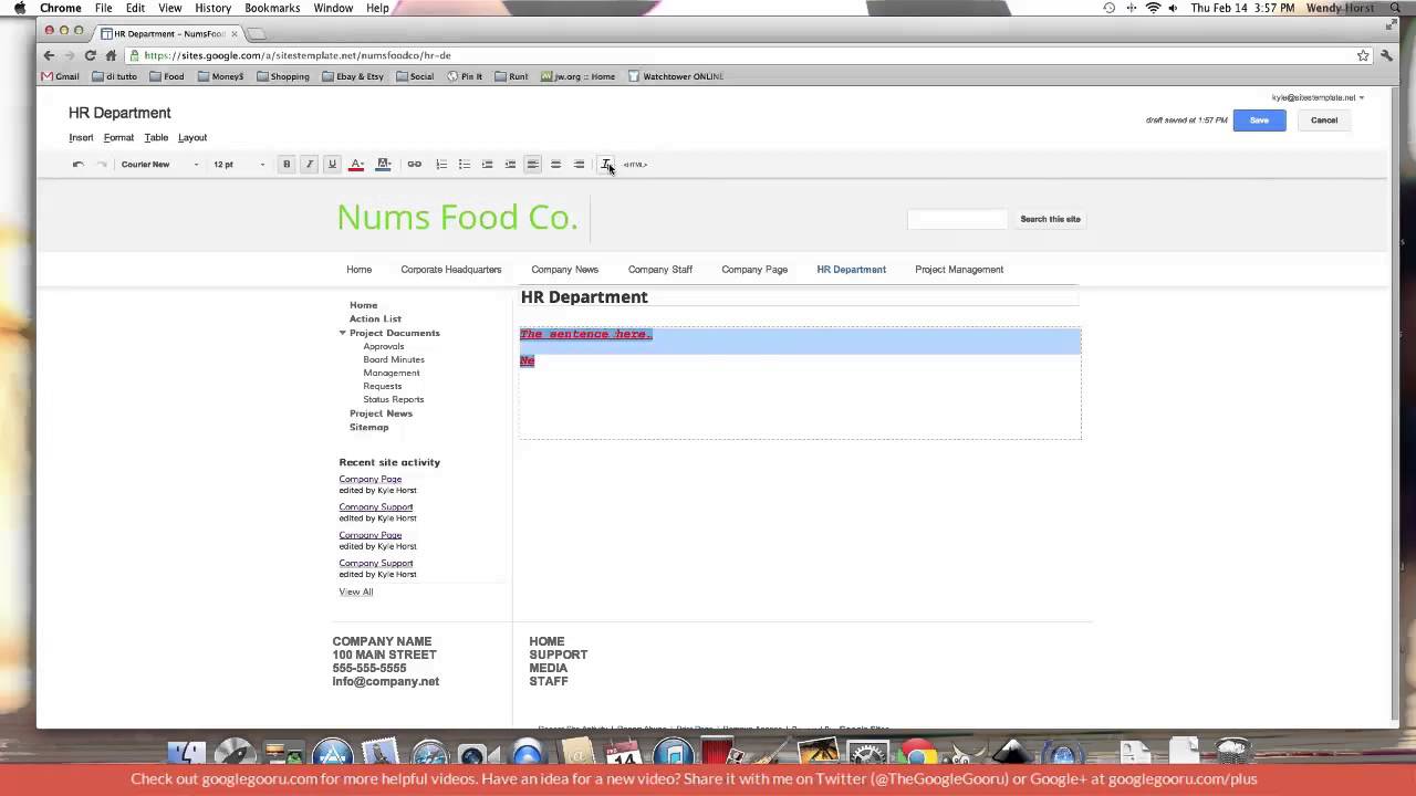 How To Edit Google Sites