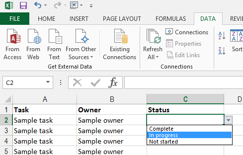 How to Create a Drop-Down List in Excel - BetterCloud Monitor