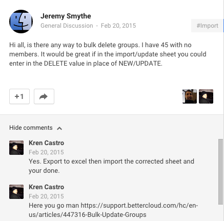A slice of the BetterCloud for Google Apps user community.