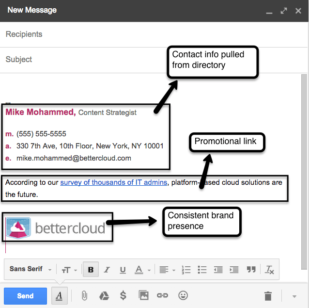 Email Signature for Google Apps