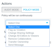 BetterCloud - Actions - Policy Mode - DLP