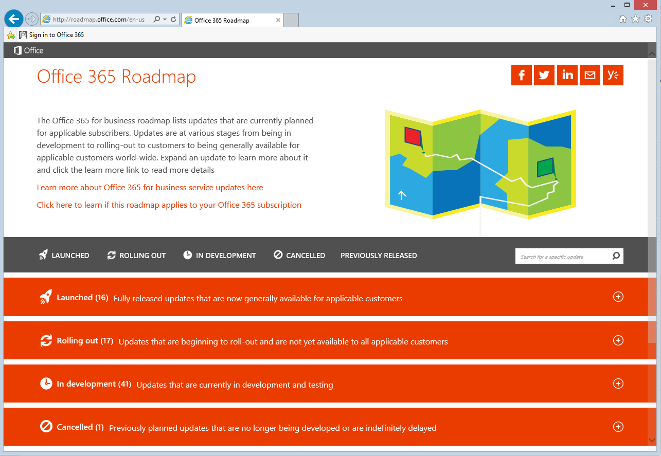 Office 365 Roadmap Office 365 Roadmap