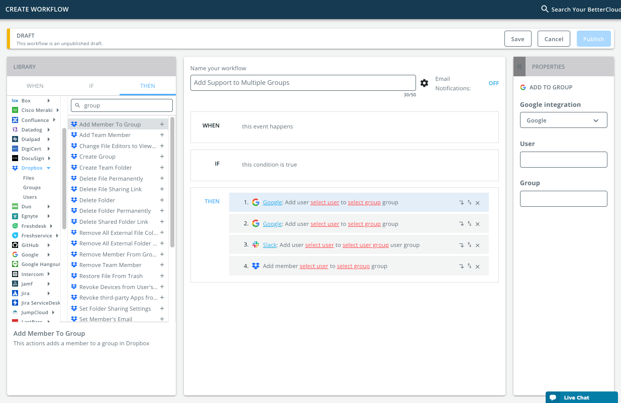 add users multiple groups SaaS apps