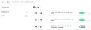 Zapier user interface