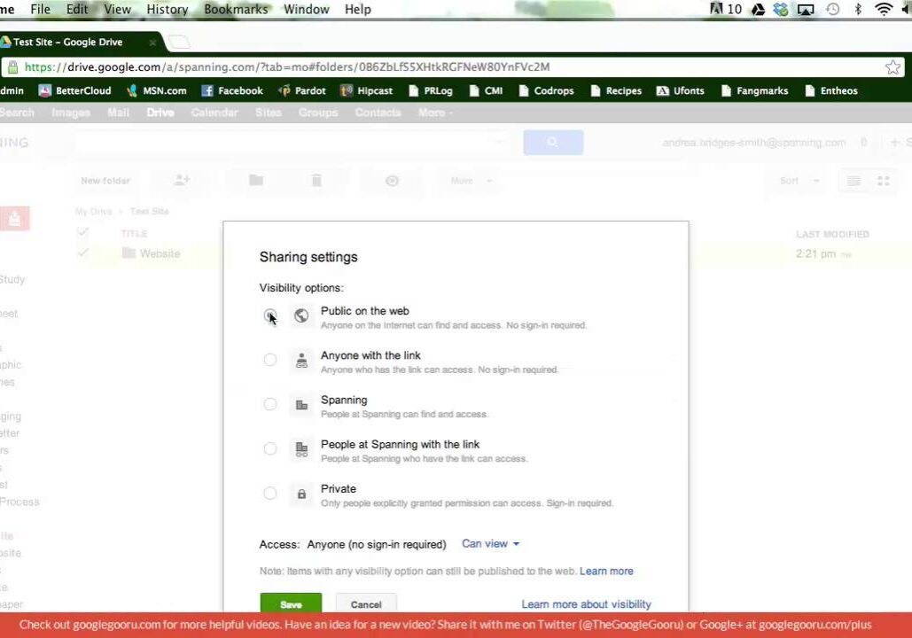 how to host a web page on google drive