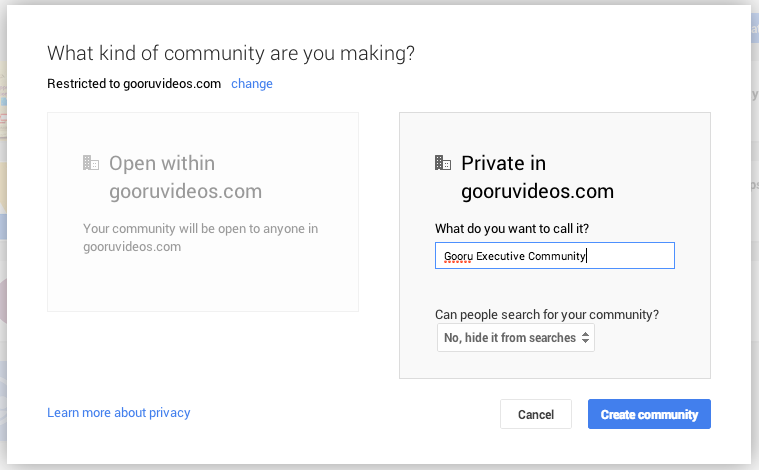 Google+ Restricted Communities (2)