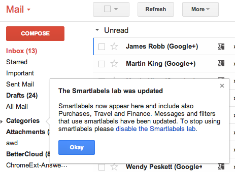 SmartLabels Update 1
