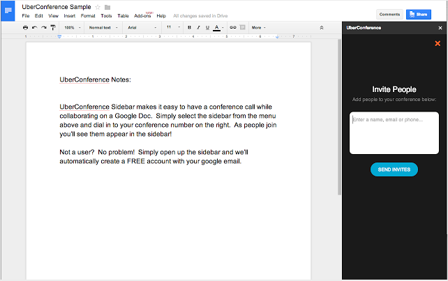 UberConference for Google Docs