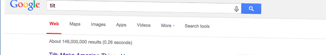 Google search tilt