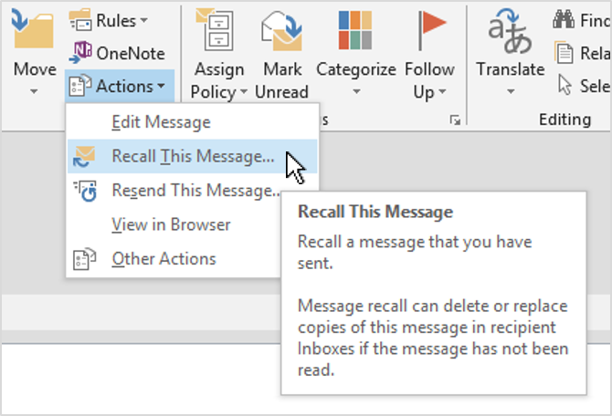 microsoft outlook mac how to cancel a message in the outbox