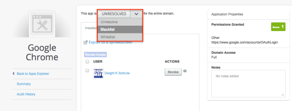 Whitelist and Blacklist Apps