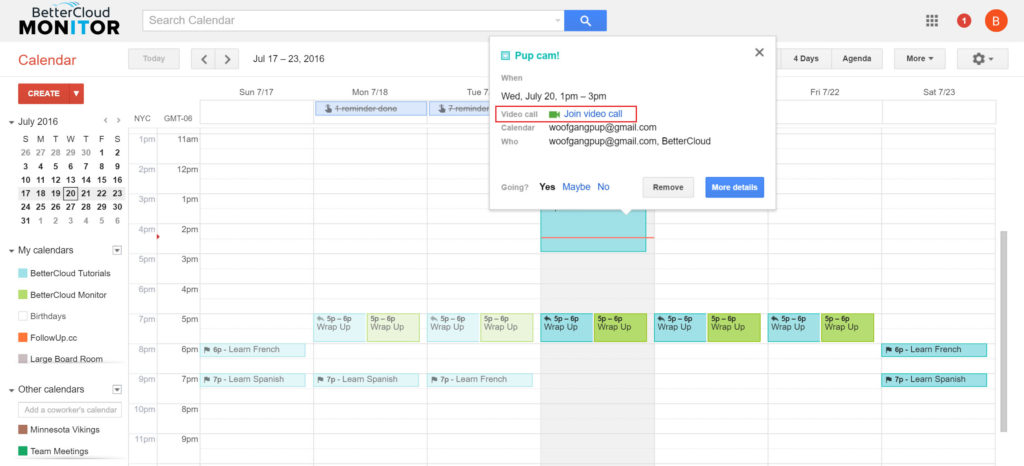Google Hangout pup cam calendar invite_3 JPG callout