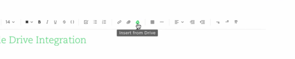 Insert from Drive button Evernote