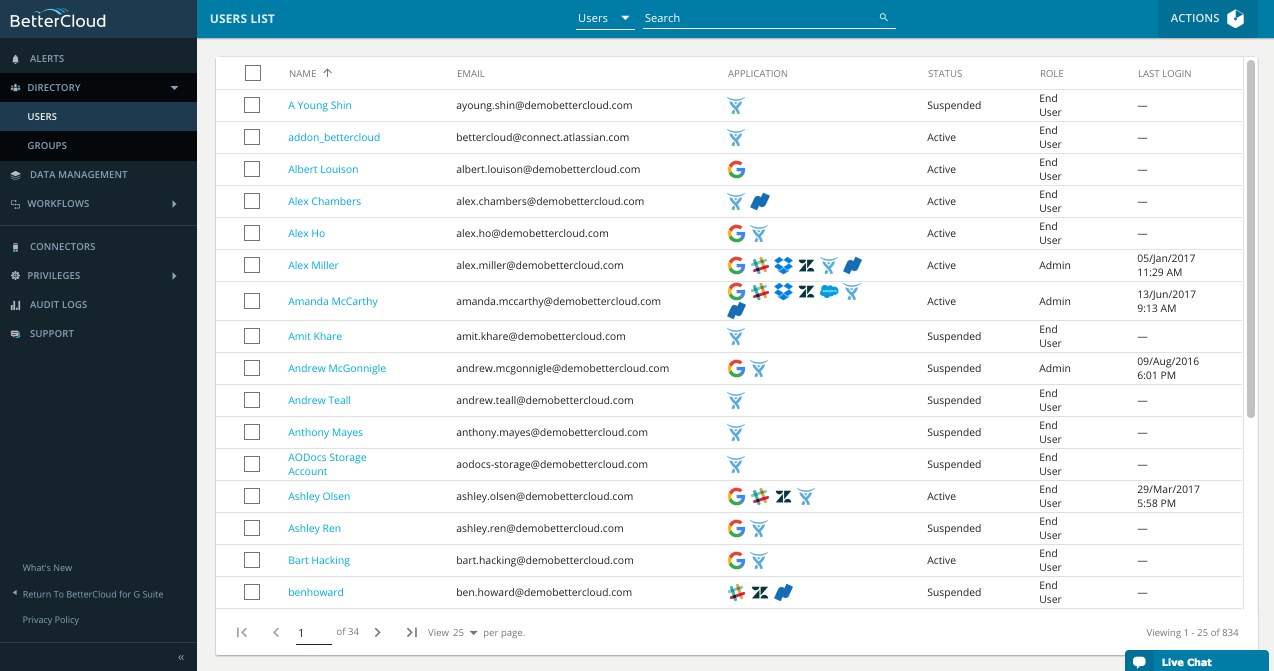 User Grid Action Engine