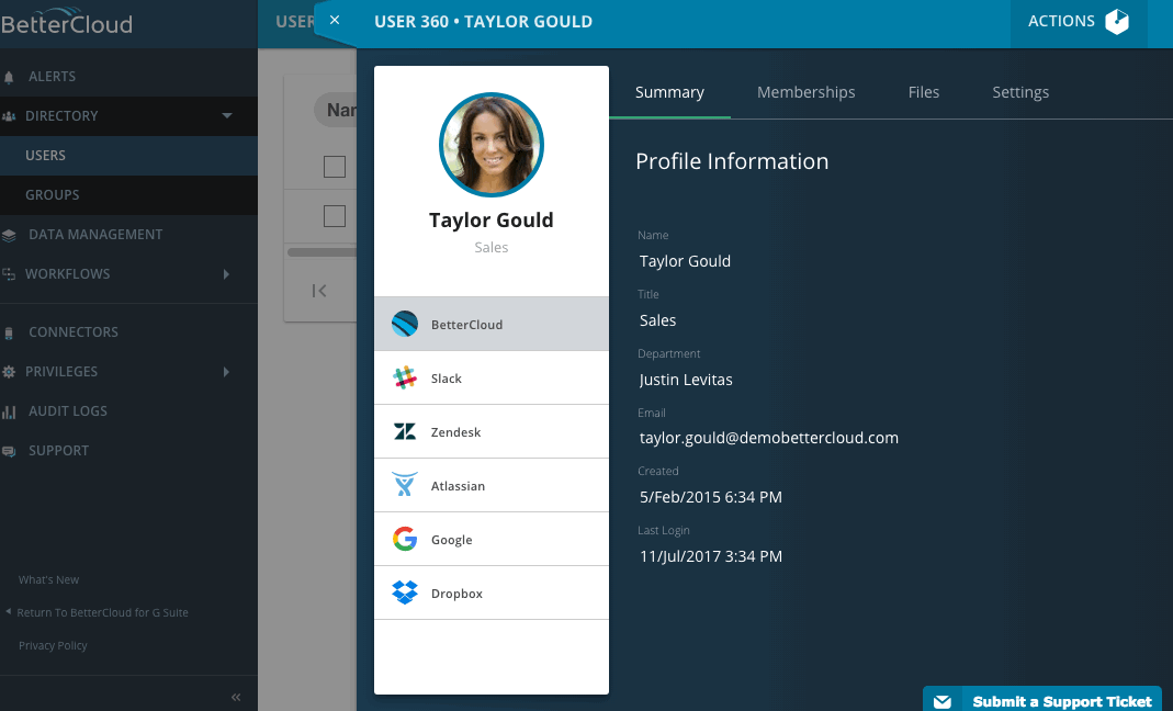 User 360 BetterCloud