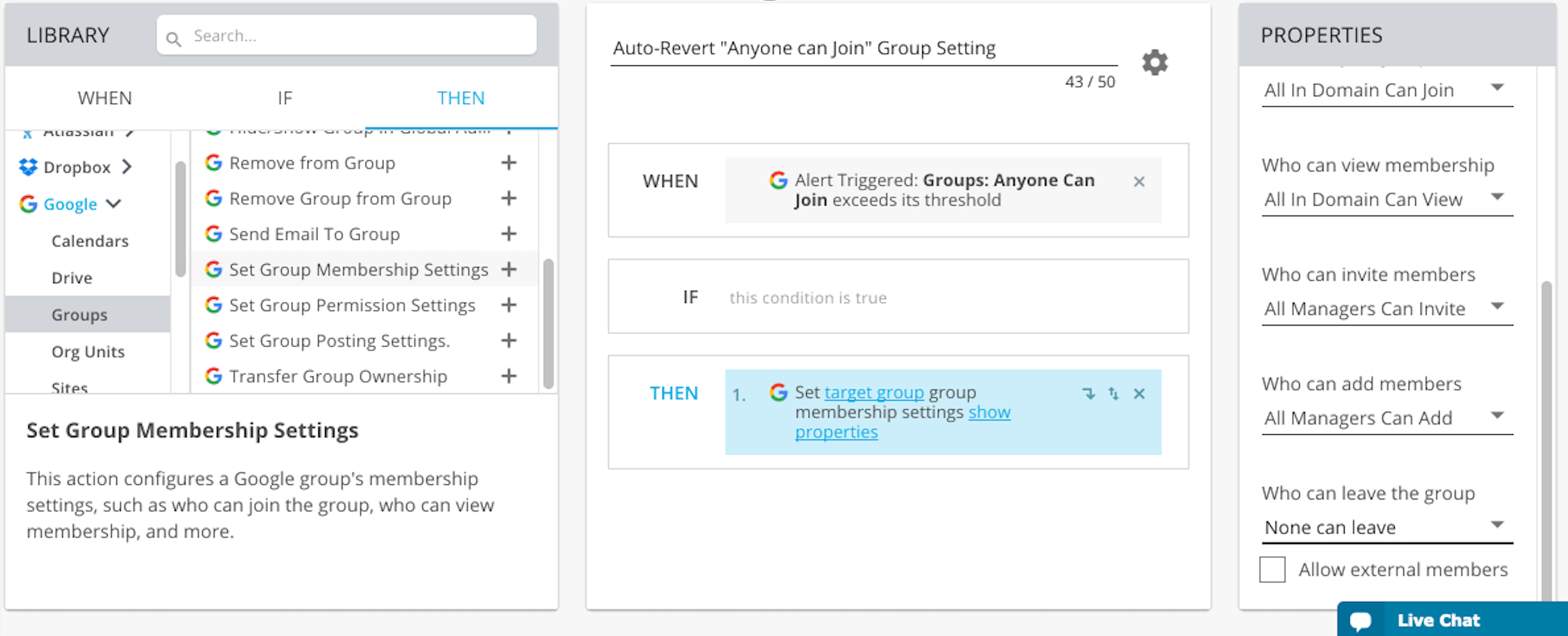 Workflow Google Group BetterCloud Anyone Can Join