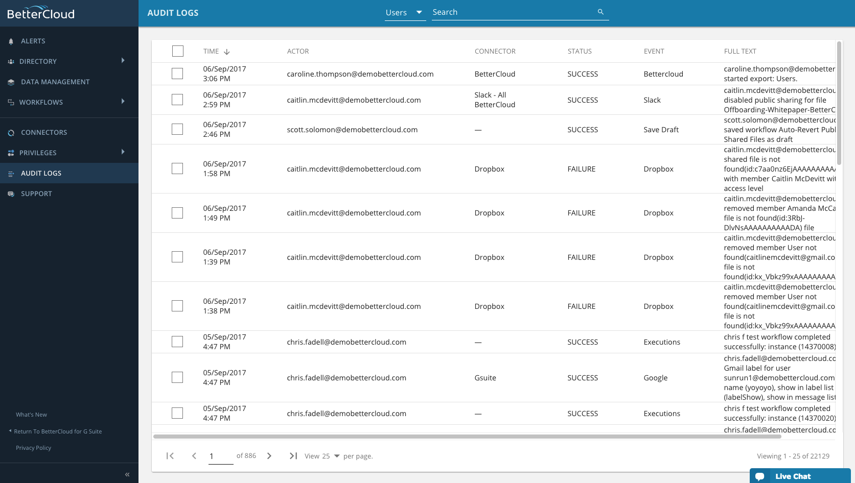 Export Audit Logs